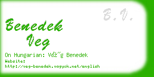 benedek veg business card